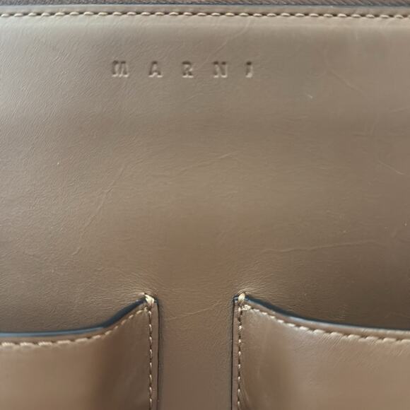 Marni Light Brown Dark Tan Bandoleer Double 2-in-1 Crossbody Bag - Picture 5 of 12